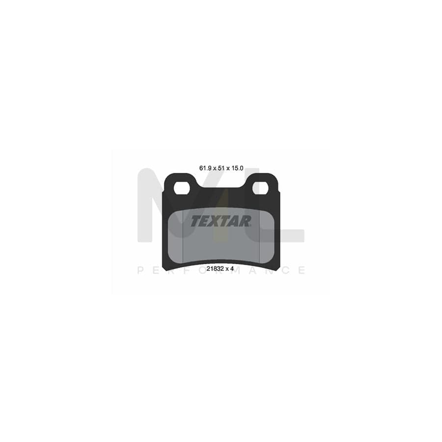TEXTAR 2183201 Brake pad set not prepared for wear indicator