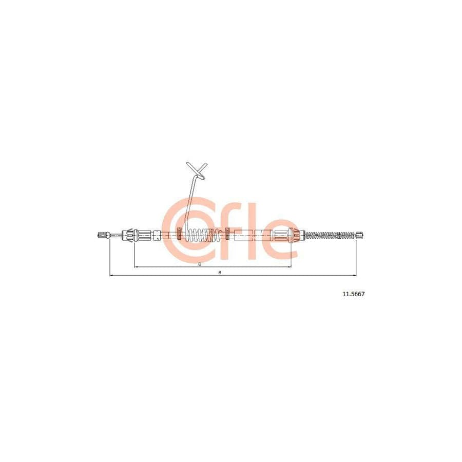 Cofle 92.11.5667 Hand Brake Cable for Ford Transit