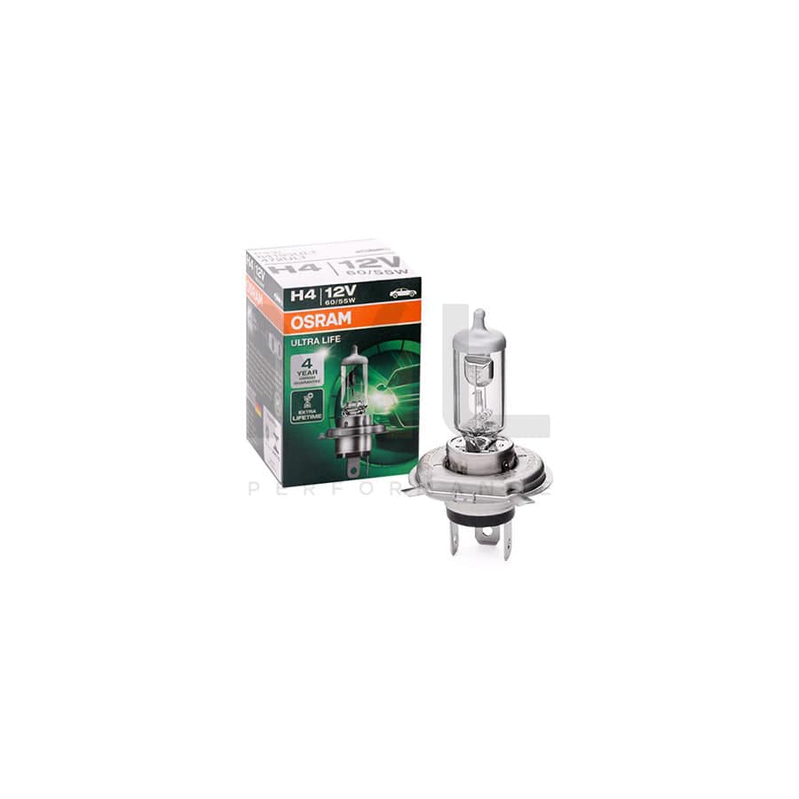 OSRAM ULTRA LIFE 64193ULT Bulb, spotlight H4 12V 60/55W P43t 3200K Halogen