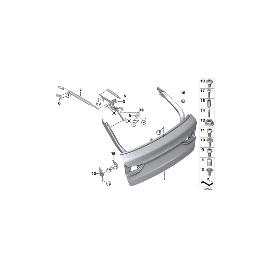 Genuine BMW 51247390410 G31 Spindle Drive, Tailgate (Inc. 540dX, 520d & 530dX)