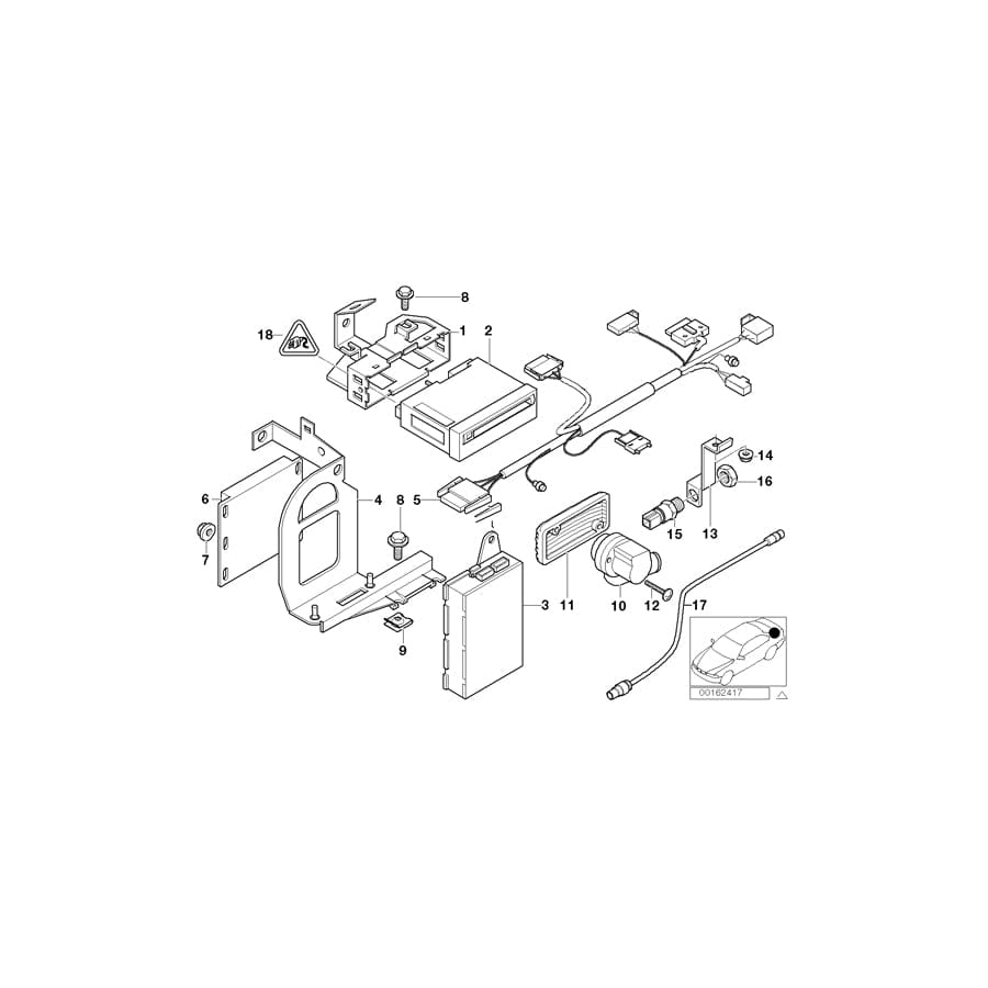Genuine BMW 65908364421 E39 E38 Exch. Navigation Cd Computer MK I (Inc. 540i, 725tds & 525i)