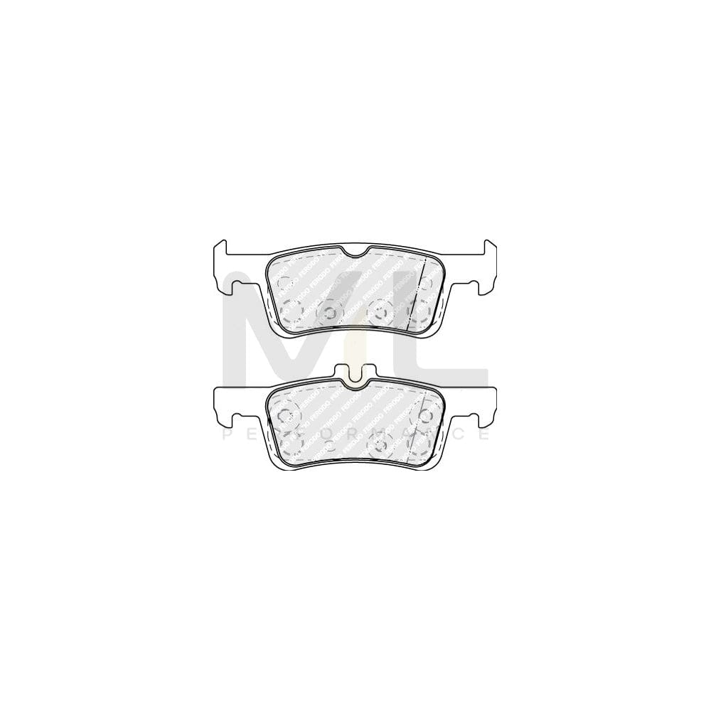 Ferodo FDB5130 Brake Pad Set for Ford Fiesta Not Prepared for Wear Indicator, Without Accessories