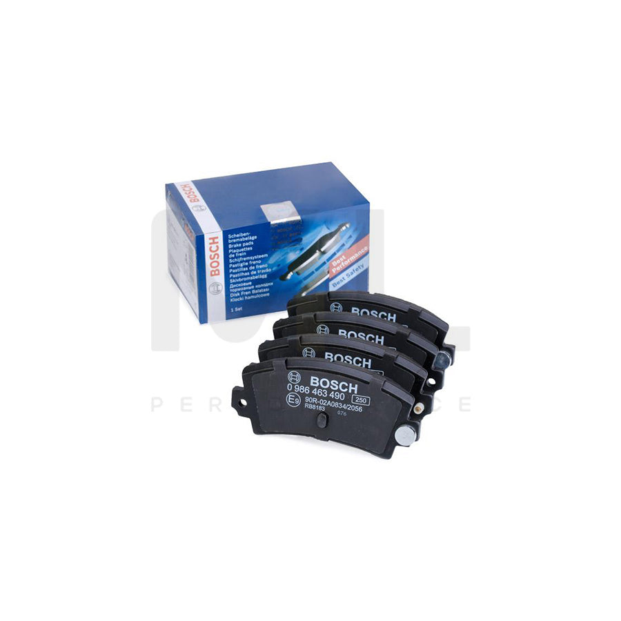 Bosch 0986463490 Brake Pad Set With Acoustic Wear Warning, With Anti-Squeak Plate BP638 | ML Performance Car Parts
