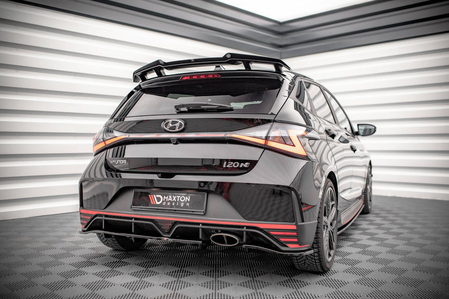 Maxton Design Hyundai I20N MK3 Central Rear Splitter (With Vertical Bars)