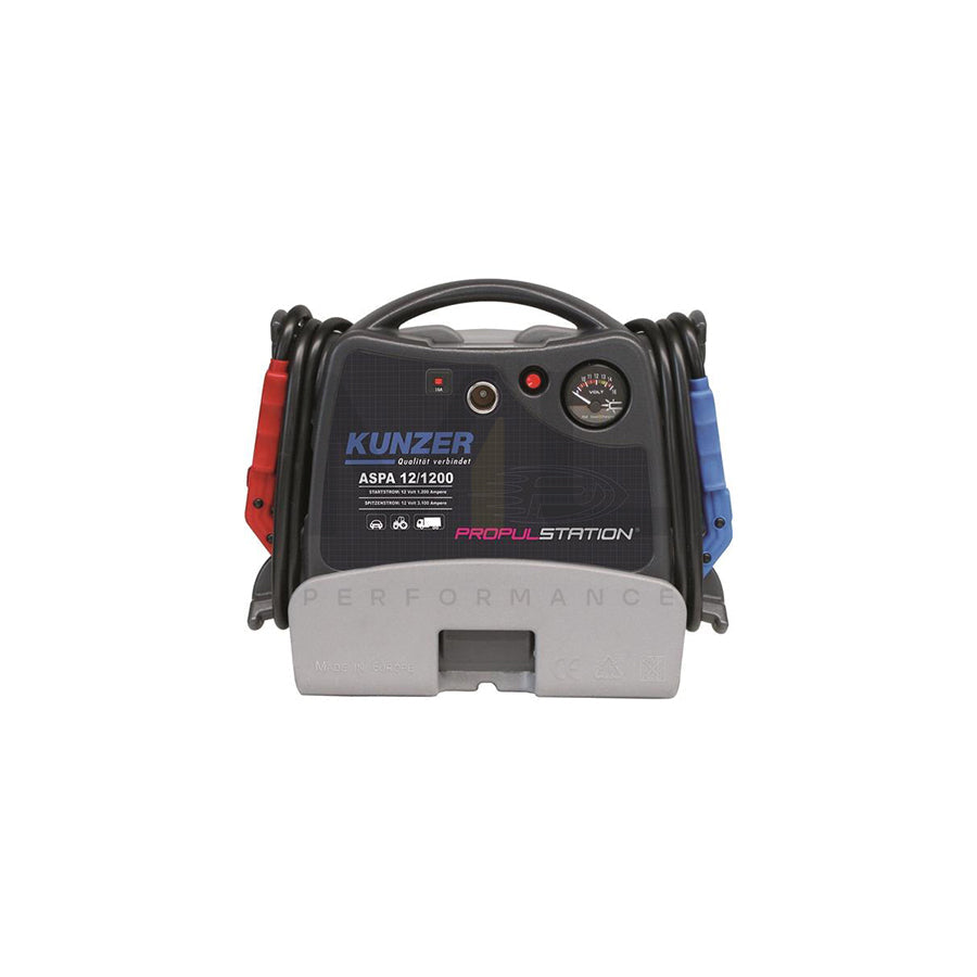 KUNZER ASPD 12/1200 Battery Charger portable, with jump starter, 12V