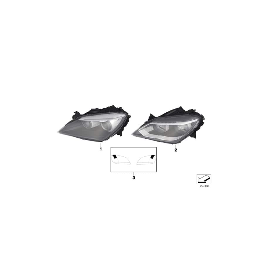 Genuine BMW 63117272014 F13 F06 F12 Ahl-Xenon Headlight, Right (Inc. 650i, M6 & 640i)