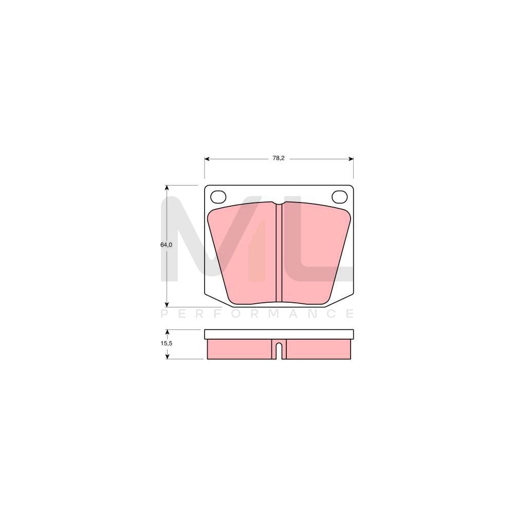 TRW Gdb541 Brake Pad Set Not Prepared For Wear Indicator