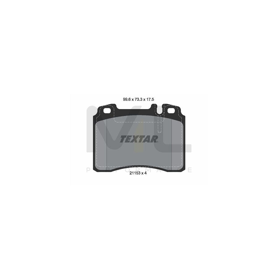 TEXTAR 2115307 Brake pad set prepared for wear indicator