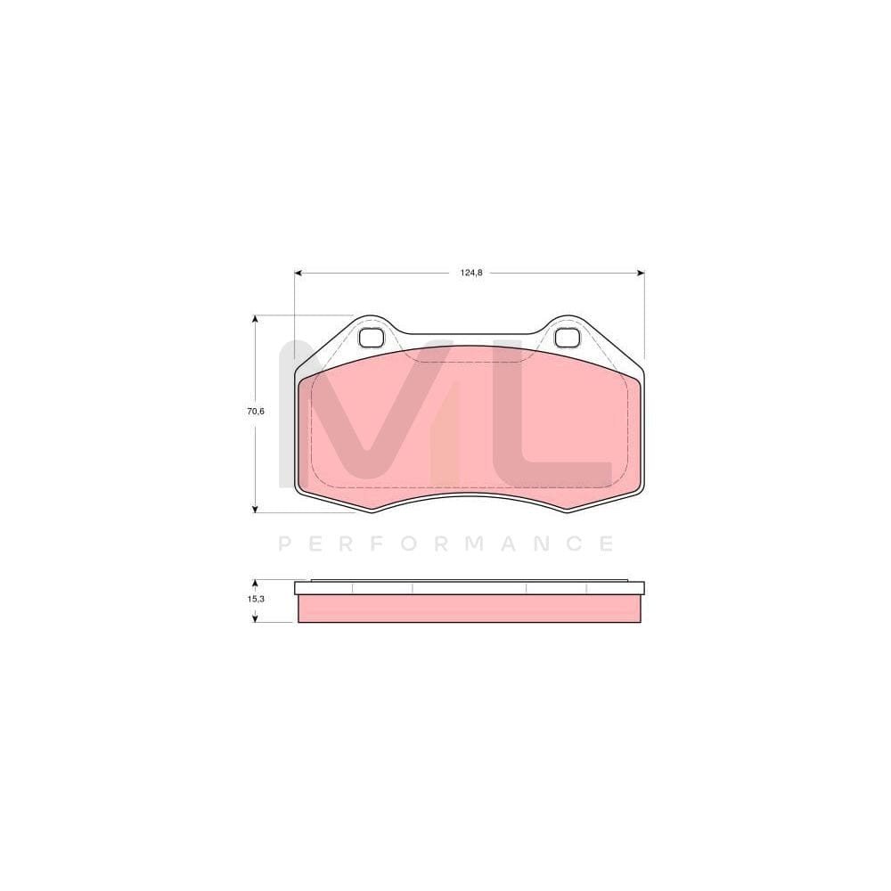 TRW Gdb1606 Brake Pad Set Not Prepared For Wear Indicator