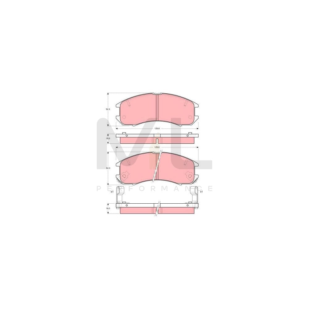 TRW Gdb981 Brake Pad Set With Acoustic Wear Warning