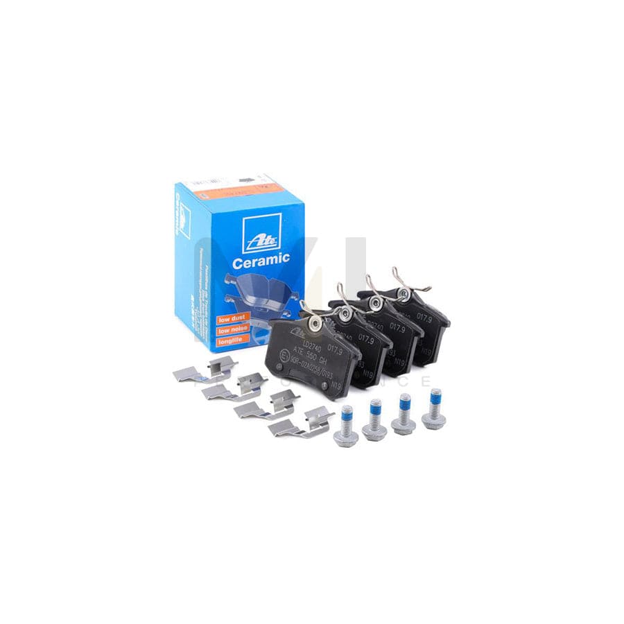 ATE Ceramic 13.0470-2740.2 Brake pad set excl. wear warning contact, not prepared for wear indicator, with brake caliper screws, with accessories