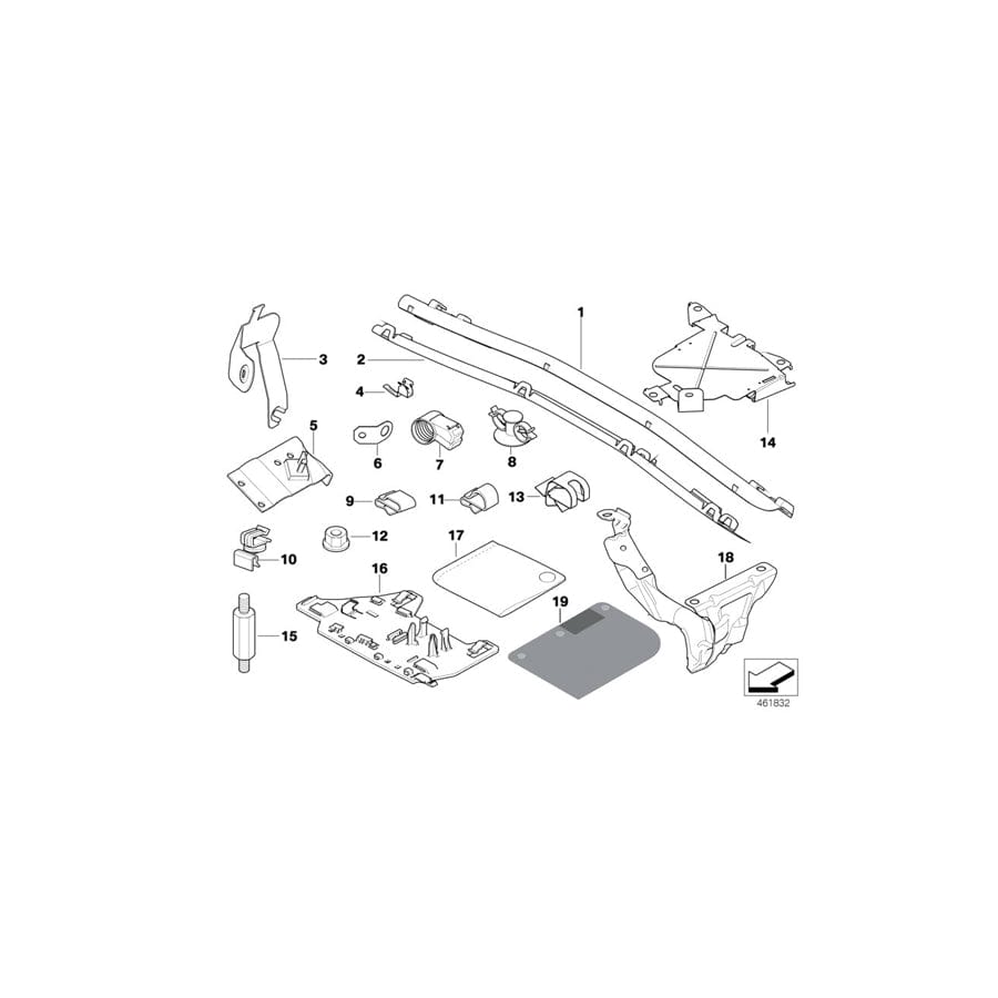 Genuine BMW 12527506725 E46 E83 Holder (Inc. 330Ci, 330Cd & 318Ci)