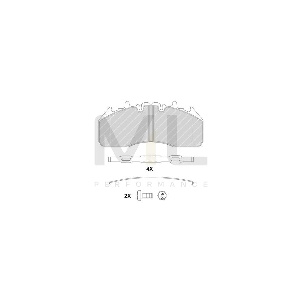 Ferodo Premier FCV4378BFE Brake Pad Set Prepared for Wear Indicator, With Accessories