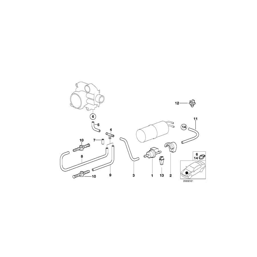Genuine BMW 13901742789 E31 Fuel Hose (Inc. 840Ci)