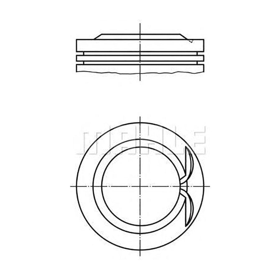 MAHLE ORIGINAL 038 15 02 Piston 83,4 mm, with piston rings | ML Performance Car Parts