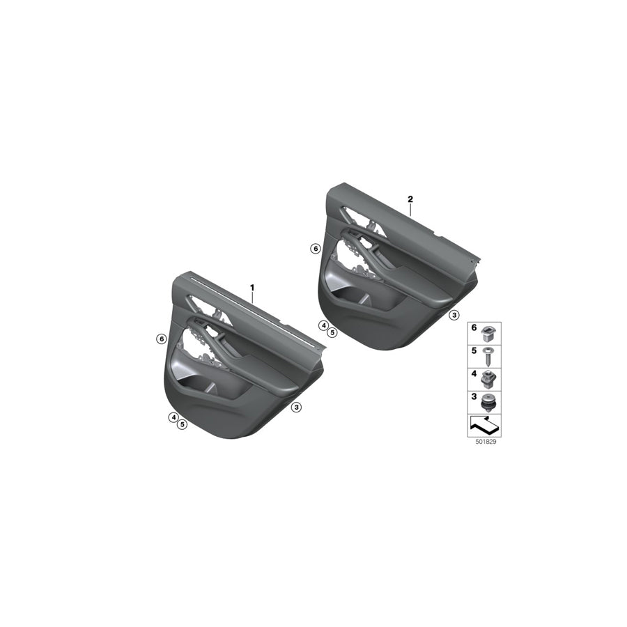 Genuine BMW 51429474197 G05 Door Trim Panel, Rear, Left TARTUFO (Inc. X5 40i, X5 M50dX & X5 45eX)