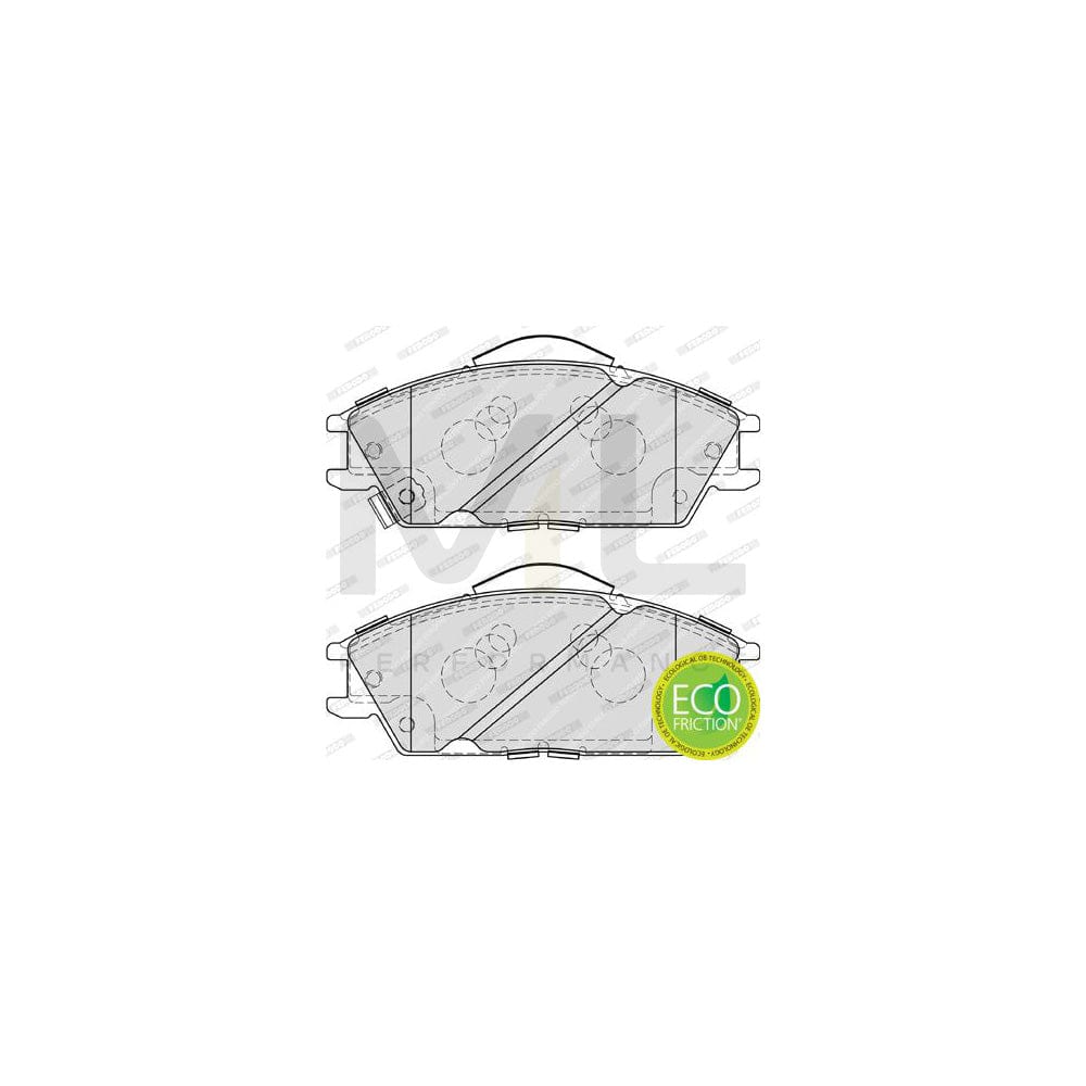 Ferodo Premier Eco Friction FDB4076 Brake Pad Set With Acoustic Wear Warning, With Accessories