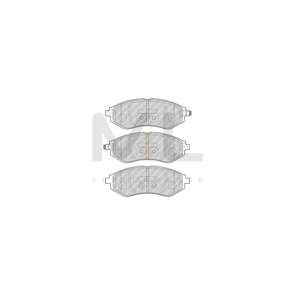 Ferodo Premier Eco Friction FDB4971 Brake Pad Set With Acoustic Wear Warning, Without Accessories