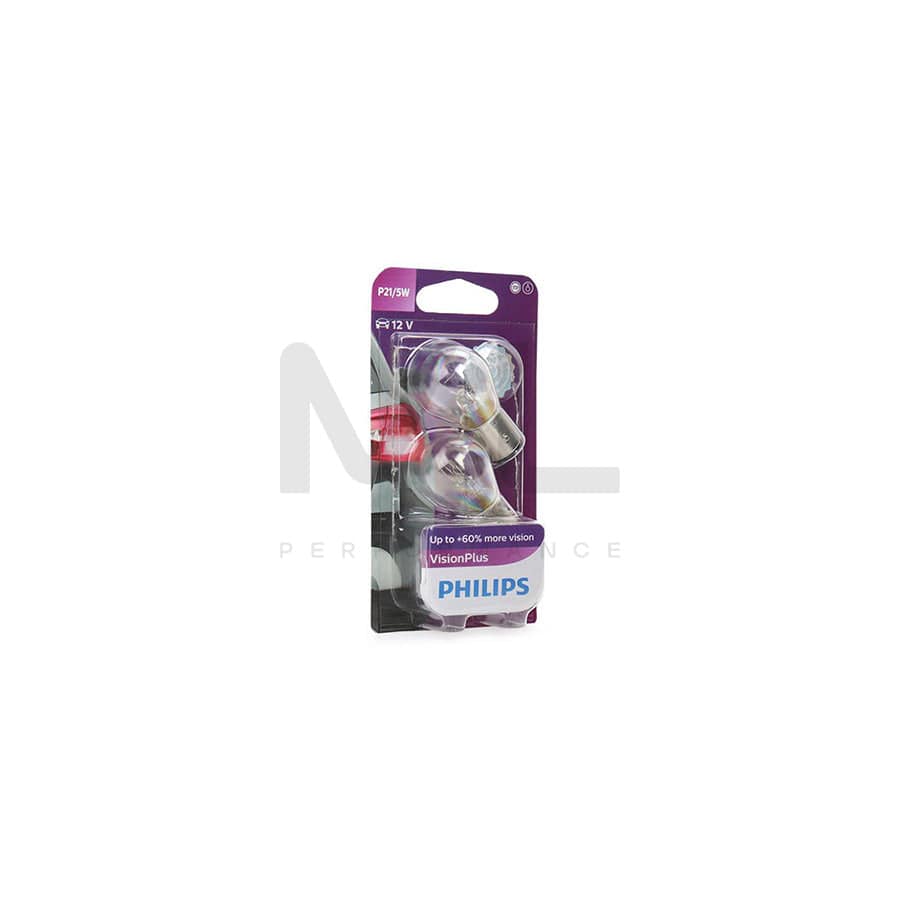 PHILIPS VisionPlus 12499VPB2 Bulb, indicator 12V 21/5W, Ball-shaped lamp, P21/5W, BAY15d