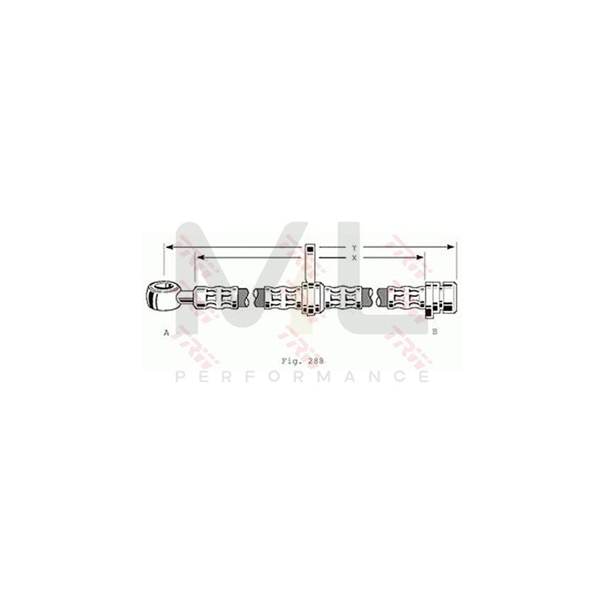 TRW PHD197 Brake Hose for HONDA PRELUDE 453mm