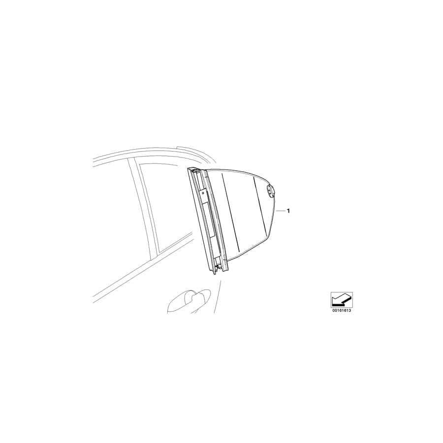 Genuine BMW 51357050250 E60 Set Of Sun Blinds, Rear Right (Inc. 530i & 550i)