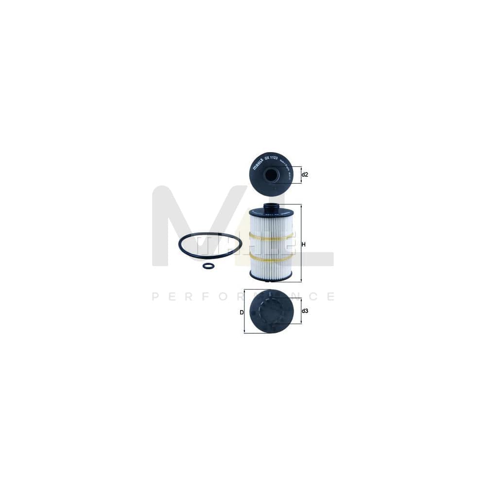MAHLE ORIGINAL OX 1123D Oil Filter Filter Insert | ML Performance Car Parts