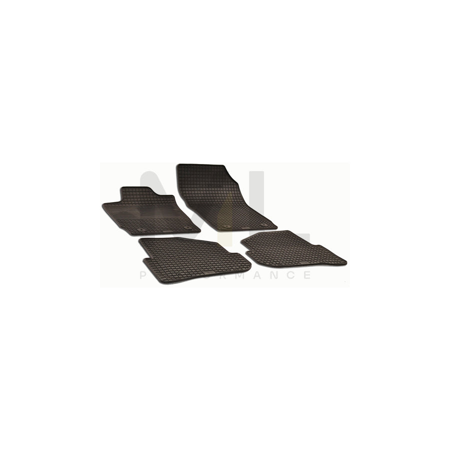 WALSER 50630 Floor mat set for AUDI A1 Hatchback (8X1, 8XK) Elastomer, Front and Rear, Quantity: 4, Black