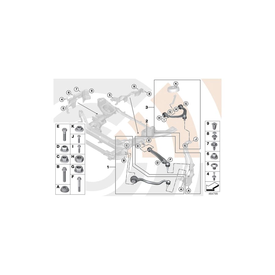 Genuine BMW 31122413483 E70 E72 E71 Repair Set For Radius Rod, Left VALUE LINE (Inc. X5)