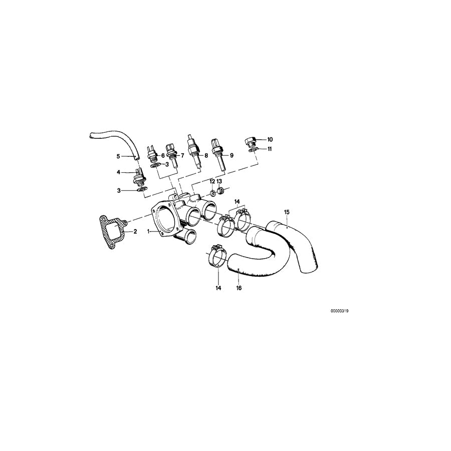 Genuine BMW 11531265271 E23 Hose (Inc. 728i, 745i & 733i)