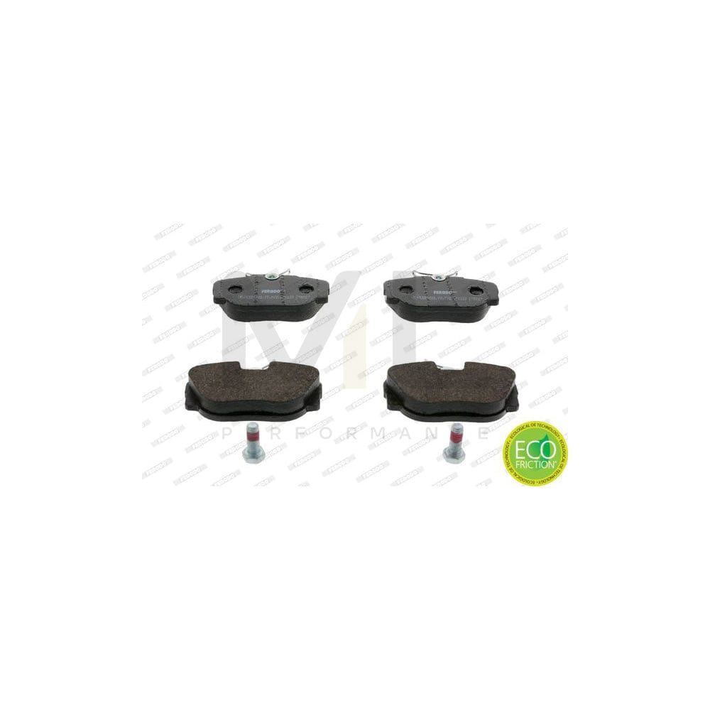 Ferodo Premier Eco Friction FDB660 Brake Pad Set Prepared for Wear Indicator, With Brake Caliper Screws, With Accessories