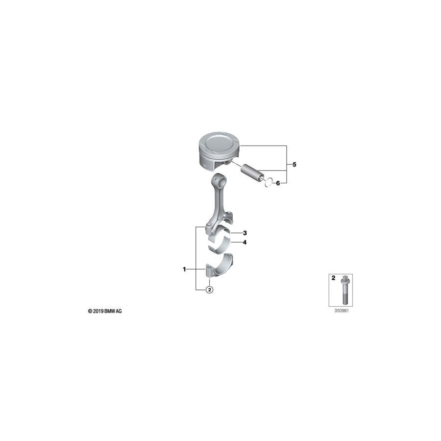 Genuine BMW 11258524790 I01 I01 Piston (Inc. i3)