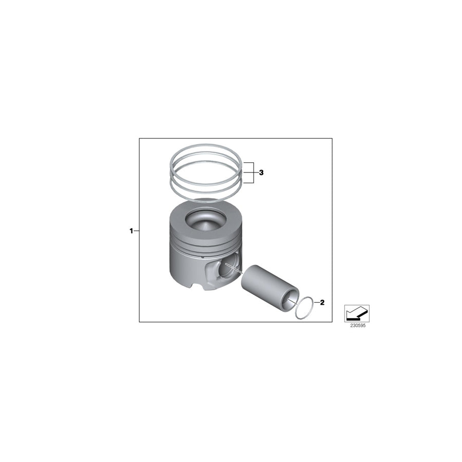 Genuine BMW 11258575866 Piston 83,960mm (Inc. Cooper D ALL4 2.0, Cooper D 2.0 & Cooper SD ALL4)