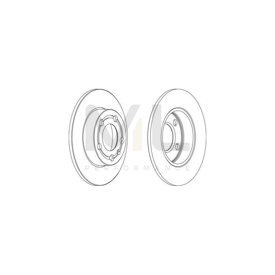 Ferodo DDF1233-1 Brake Disc Solid, With Bolts/Screws - Pair