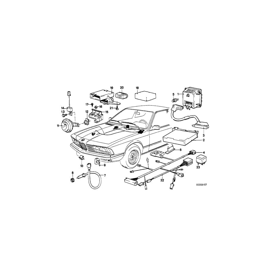 Genuine BMW 65811368311 E24 E23 Input Unit On-Board Computer (ENGLISH) (Inc. 633CSi, 735i & 628CSi)