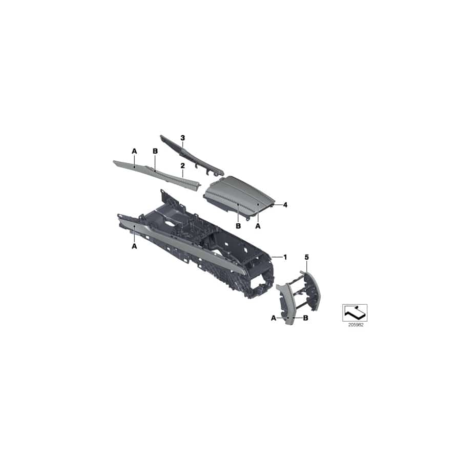 Genuine BMW 51167967806 F02 F01 Trim Cover, Center Console, Right INDIVIDUAL (Inc. 760i, 730dX & ALPINA B7LX)