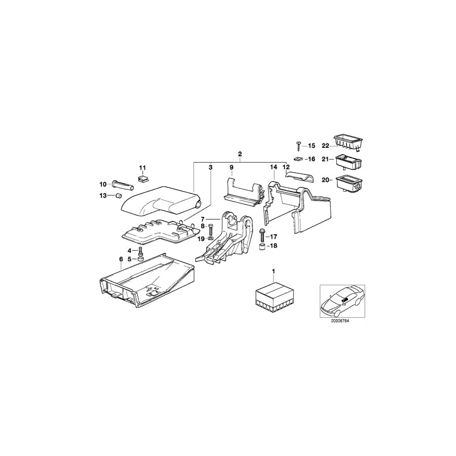 Genuine BMW 51162266901 E36 Console Cover CHAMPAGNER (Inc. 318ti, 316i 1.6 & 323ti)