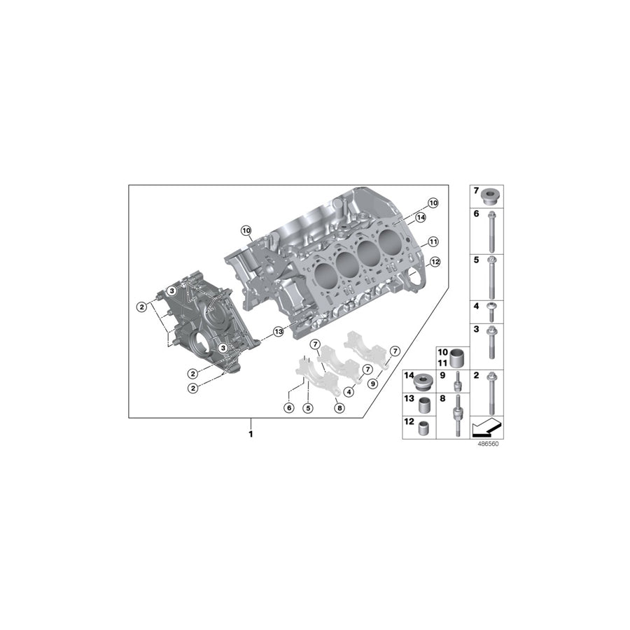 Genuine BMW 11258600381 G12 G05 G11 Piston (Inc. 750LiX 4.0, 750iX & X5 50iX)