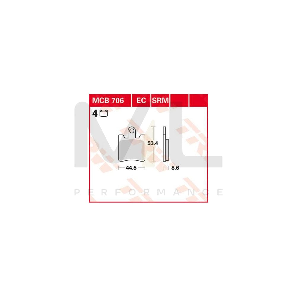 TRW Sinter Maxi Scooter Mcb706Srm Brake Pad Set