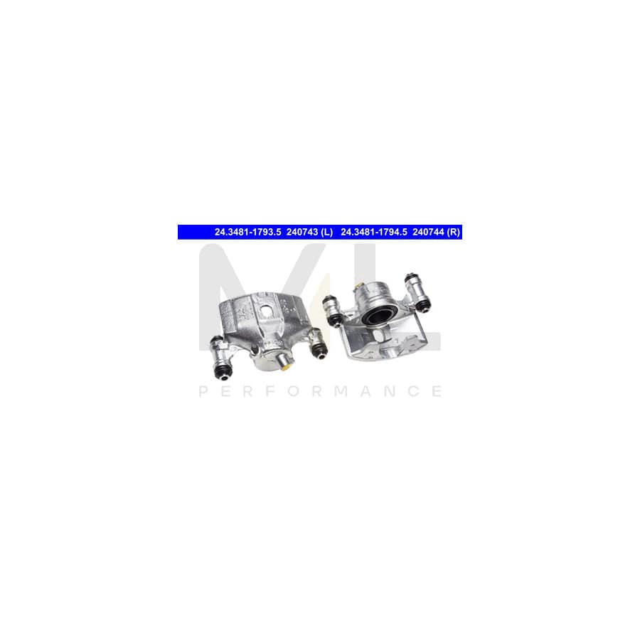 ATE 24.3481-1793.5 Brake Caliper for TOYOTA Starlet V Hatchback (P90) without holder