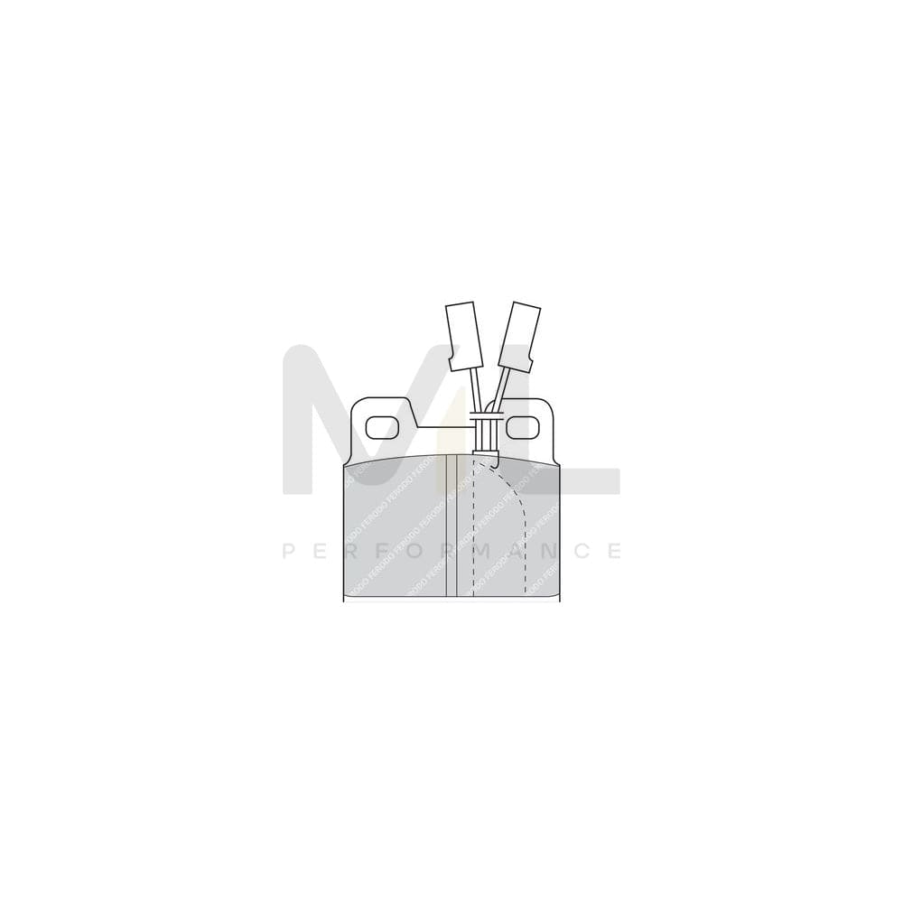 Ferodo Premier FDB347 Brake Pad Set Incl. Wear Warning Contact, Without Accessories