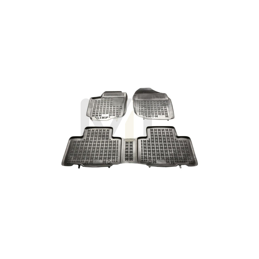 REZAW PLAST Tailored 201425 Floor mat set for TOYOTA RAV4 IV Off-Road (XA40) Elastomer, Front and Rear, Quantity: 3, Black