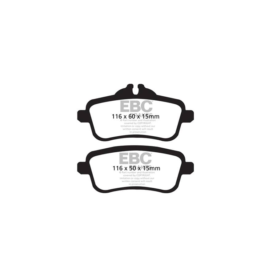 EBC PDKR1034 Mercedes-Benz W166 Ultimax Rear Brake Pad & Plain Disc Kit - TRW Caliper 2 | ML Performance UK Car Parts