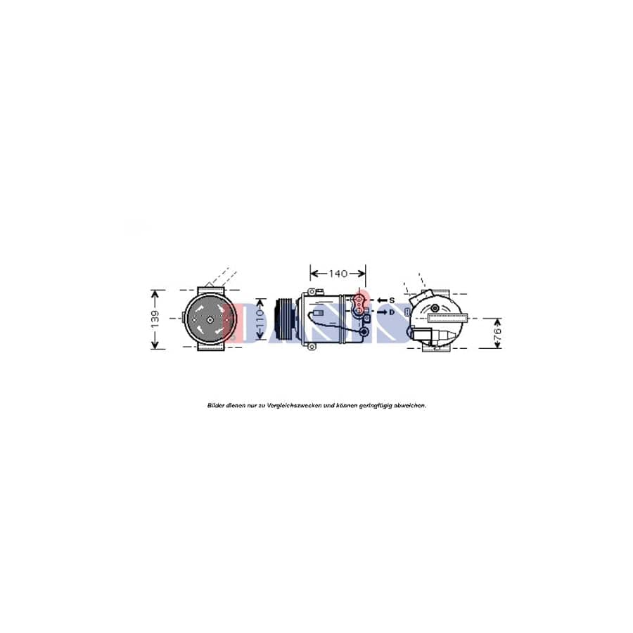 AKS Dasis 851666N Compressor, Air Conditioning