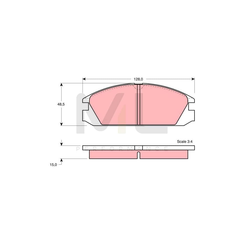 TRW Gdb784 Brake Pad Set Not Prepared For Wear Indicator