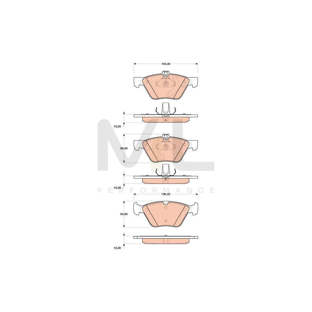 TRW Gdb1815 Brake Pad Set Prepared For Wear Indicator