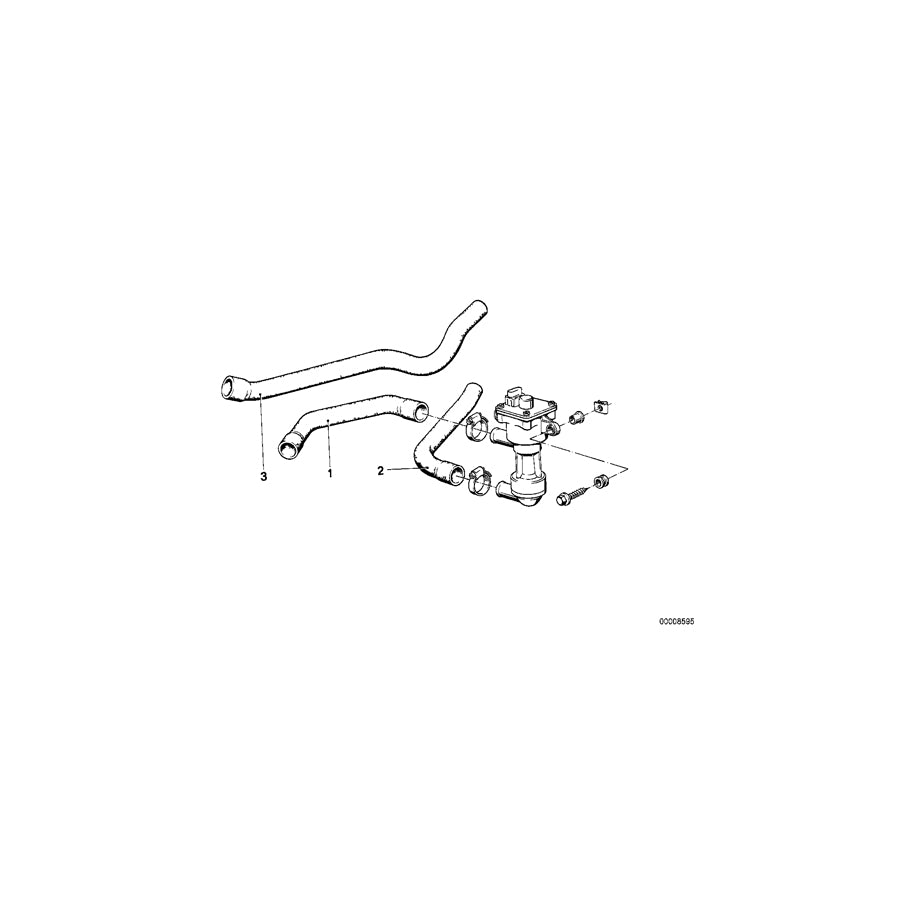 Genuine BMW 11531278718 E28 Return Hose (Inc. 520i)