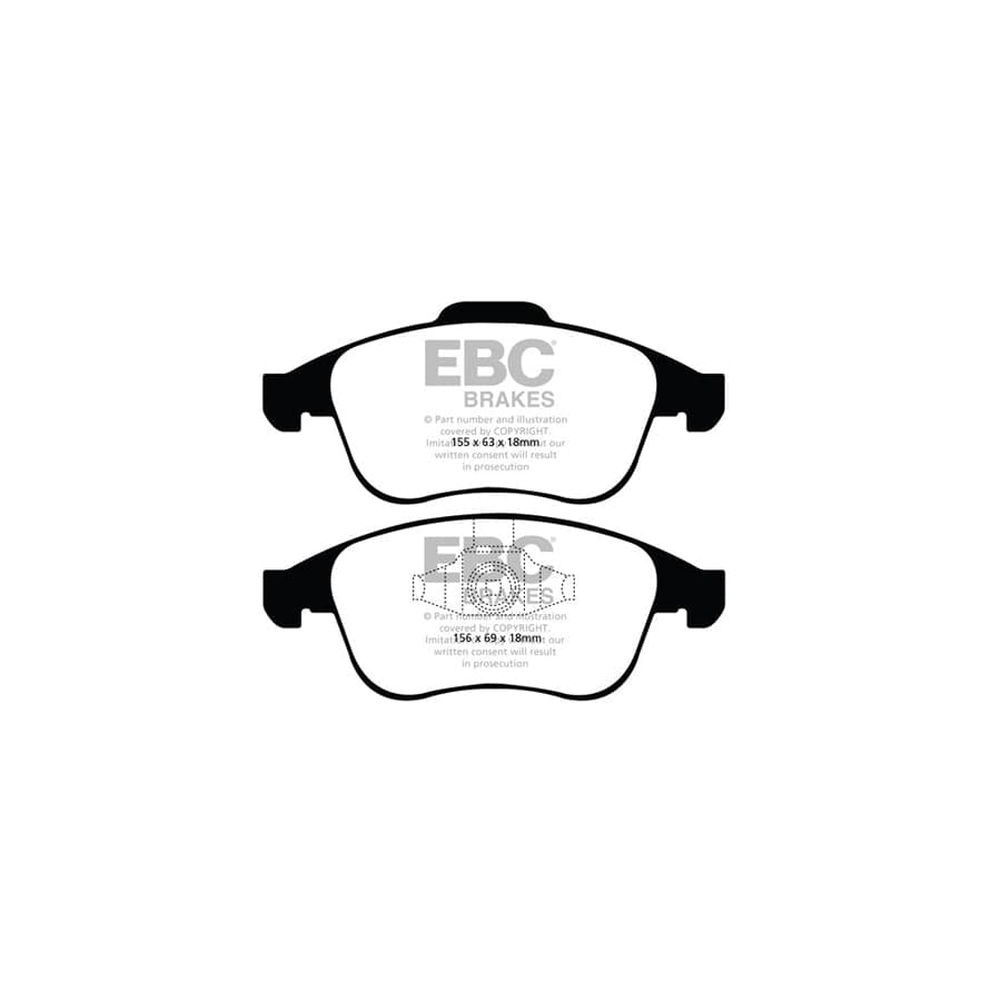 EBC PD06KF523 Renault Greenstuff Front Brake Pad & USR Disc Kit - ATE Caliper (Inc. Laguna & Latitude) 2 | ML Performance UK Car Parts