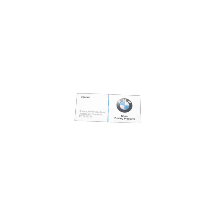 Genuine BMW 01999787368 E32 Brochure Service Contact, Overseas 40238 (Inc. 318ti, 740iL & 325i)