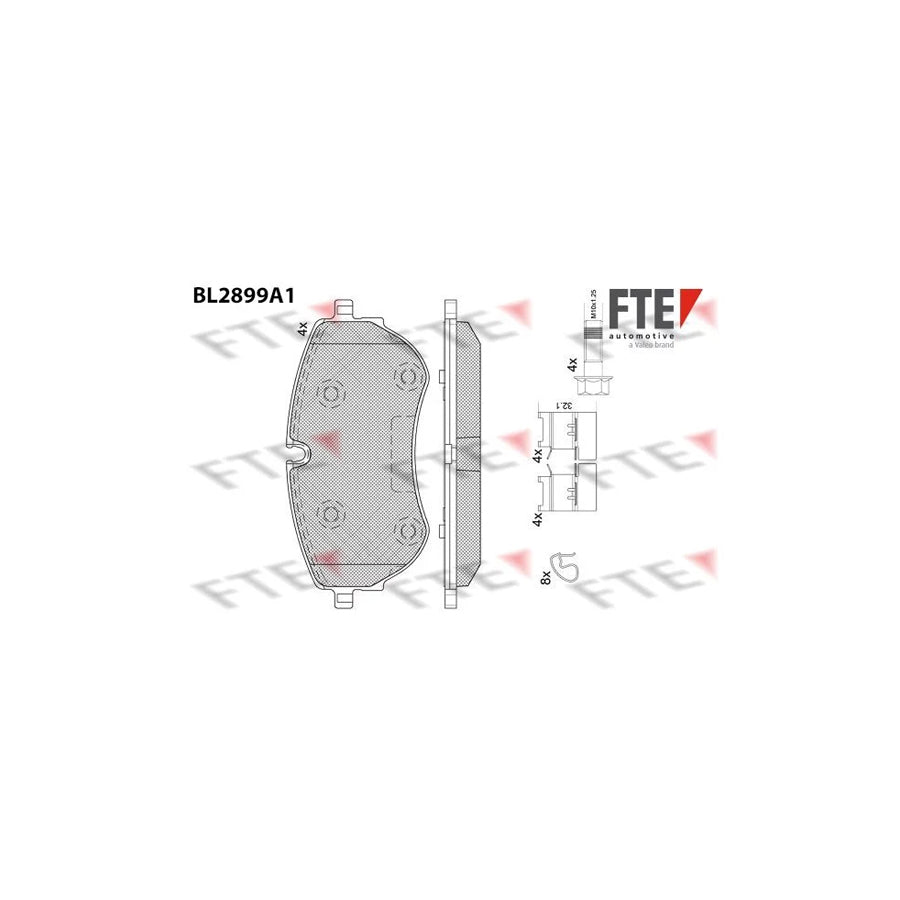 FTE Bl2899A1 Brake Pad Set for VW Amarok