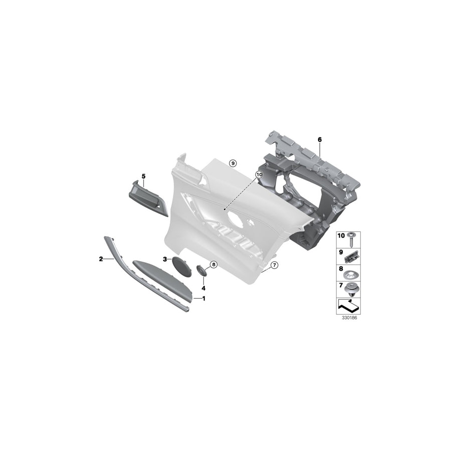 Genuine BMW 51437389780 F32 F33 Accent Modling, Rear Right VENETOBEIGE (Inc. 435dX, 428iX & 418d)